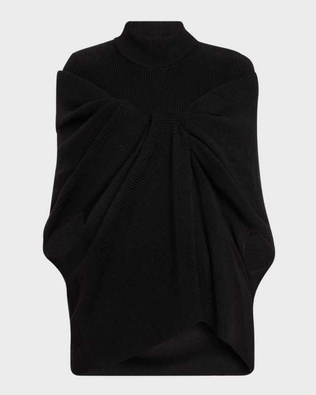 The Cosette Turtleneck Draped Sweat